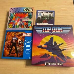 New Board game and two puzzles marvel trolls mini tents Toys Christmas gifts
